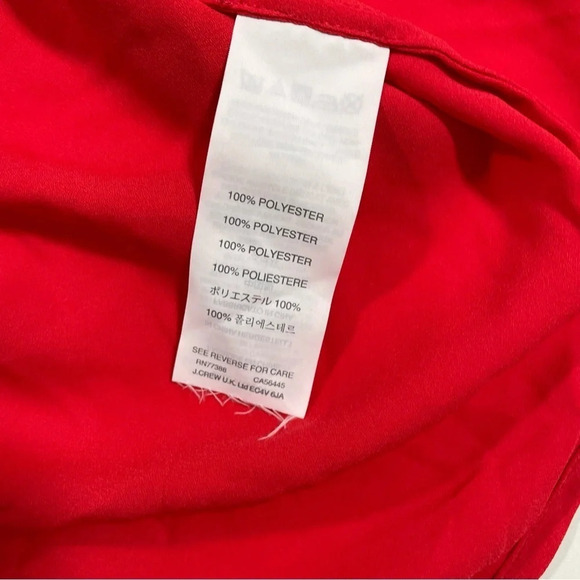 J Crew Red Drapey Keyhole Blouse Sleeveless Top Size 6 - Picture 5 of 9
